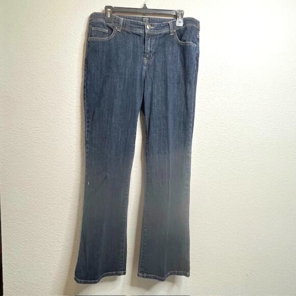 Nicole Miller Size 12 Mid Rise Bootcut Embroidered Pockets Dk Wash Jeans - Picture 3 of 12